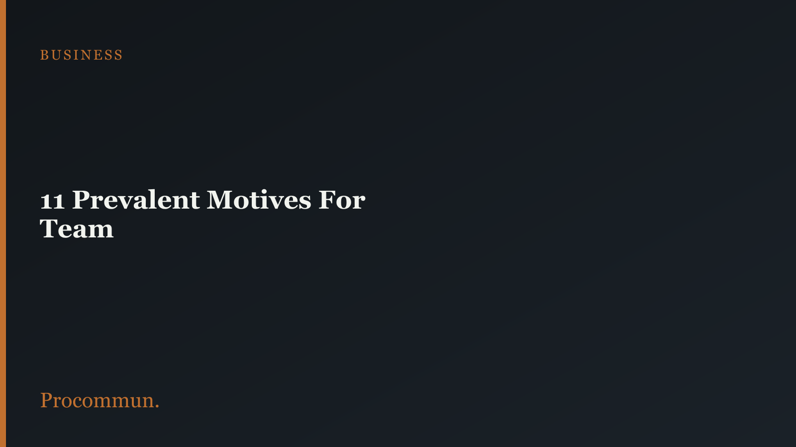 Team Motivation