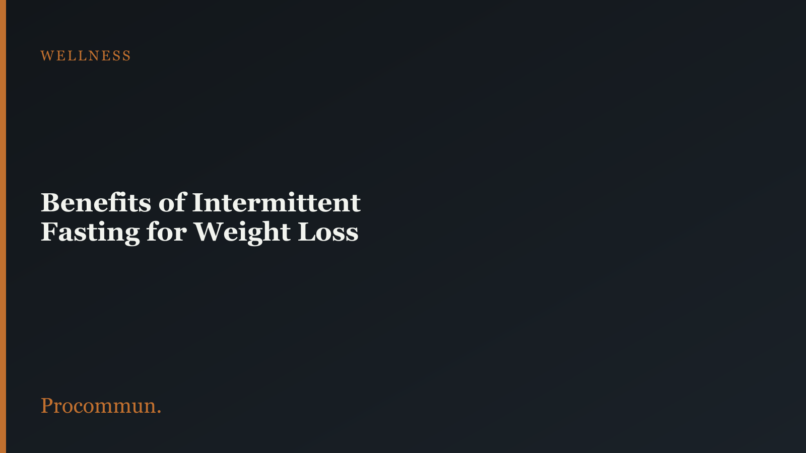Benefits of Intermittent Fasting Featured Image 1
