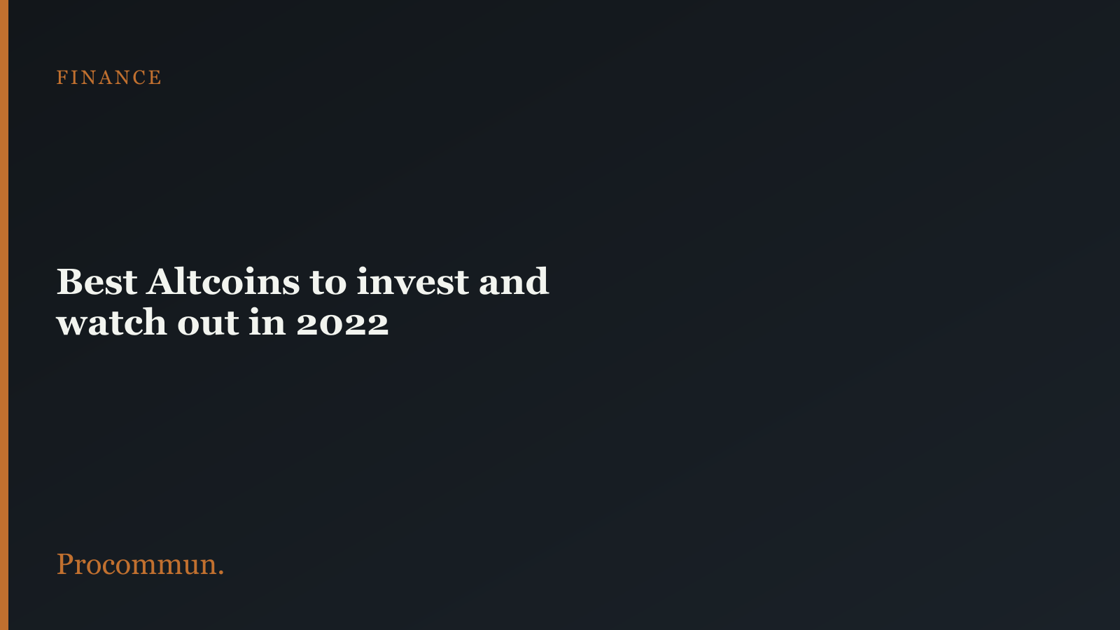 Altcoin to invest in 2022 featured iamge