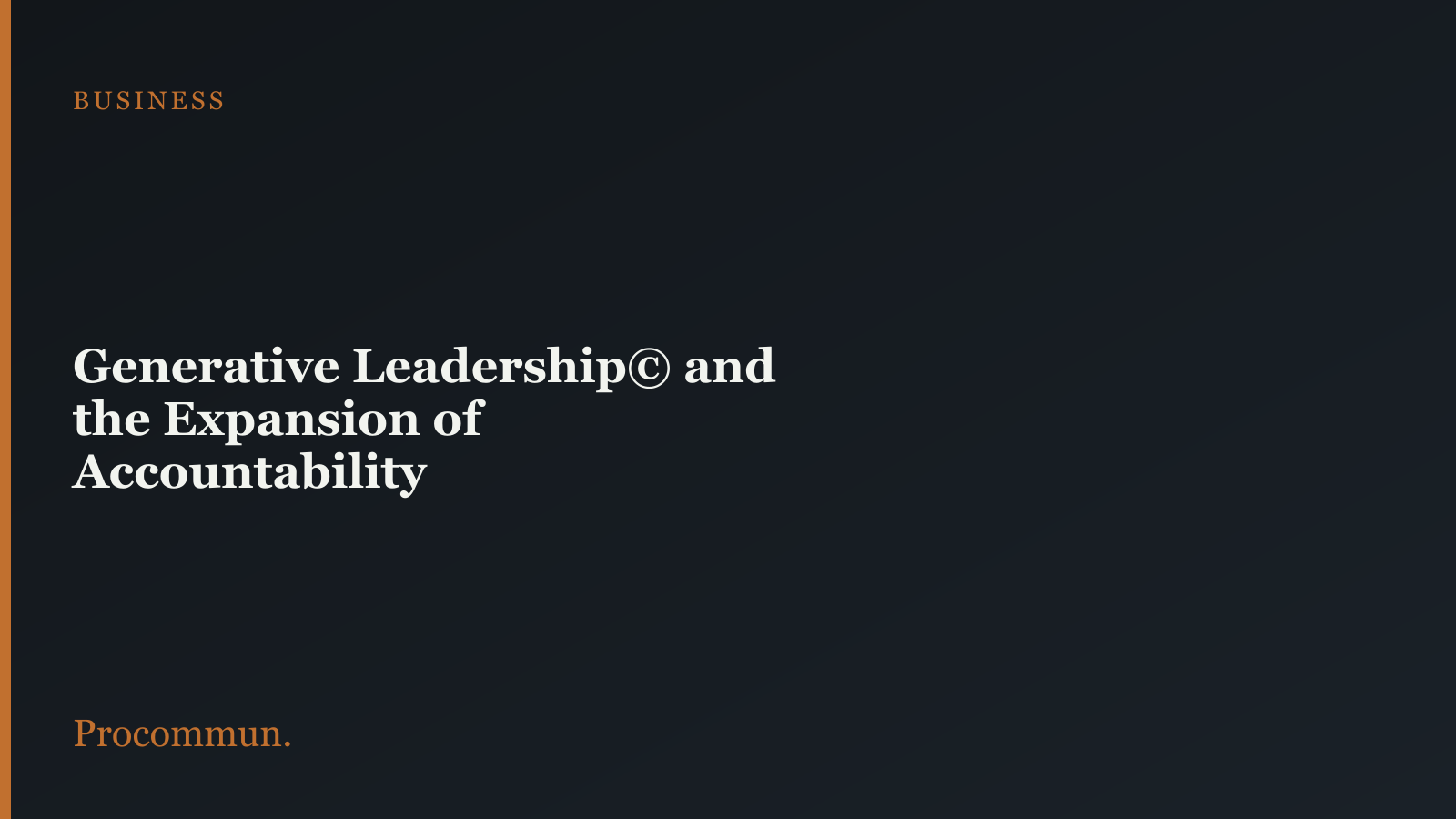 Generative Leadership Featured Image