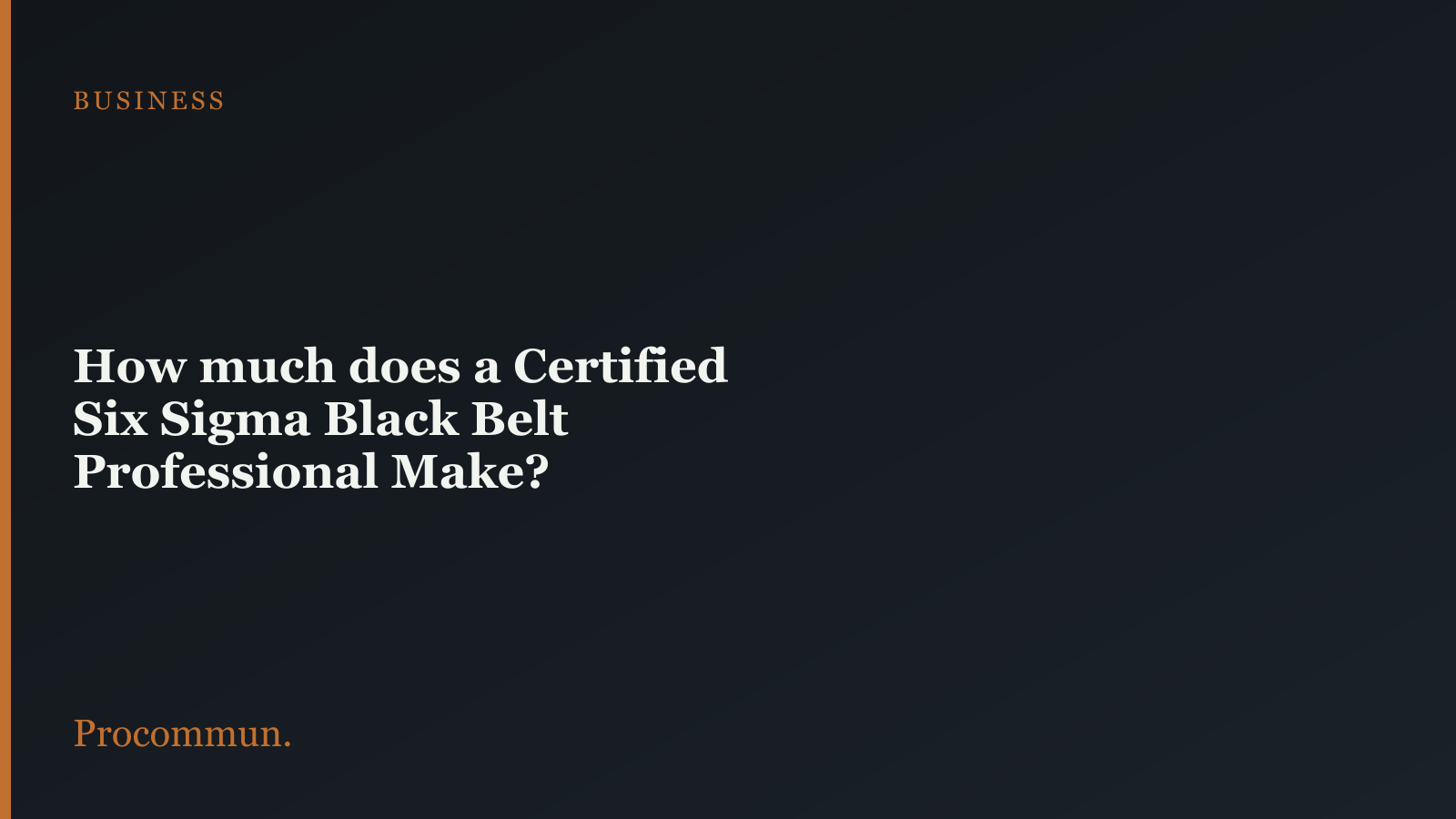 Six Sigma Black Belt Salary Featured Image
