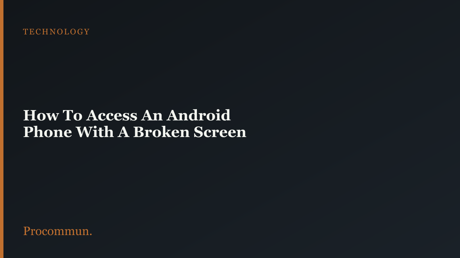 Android Phone with broken screen featured image