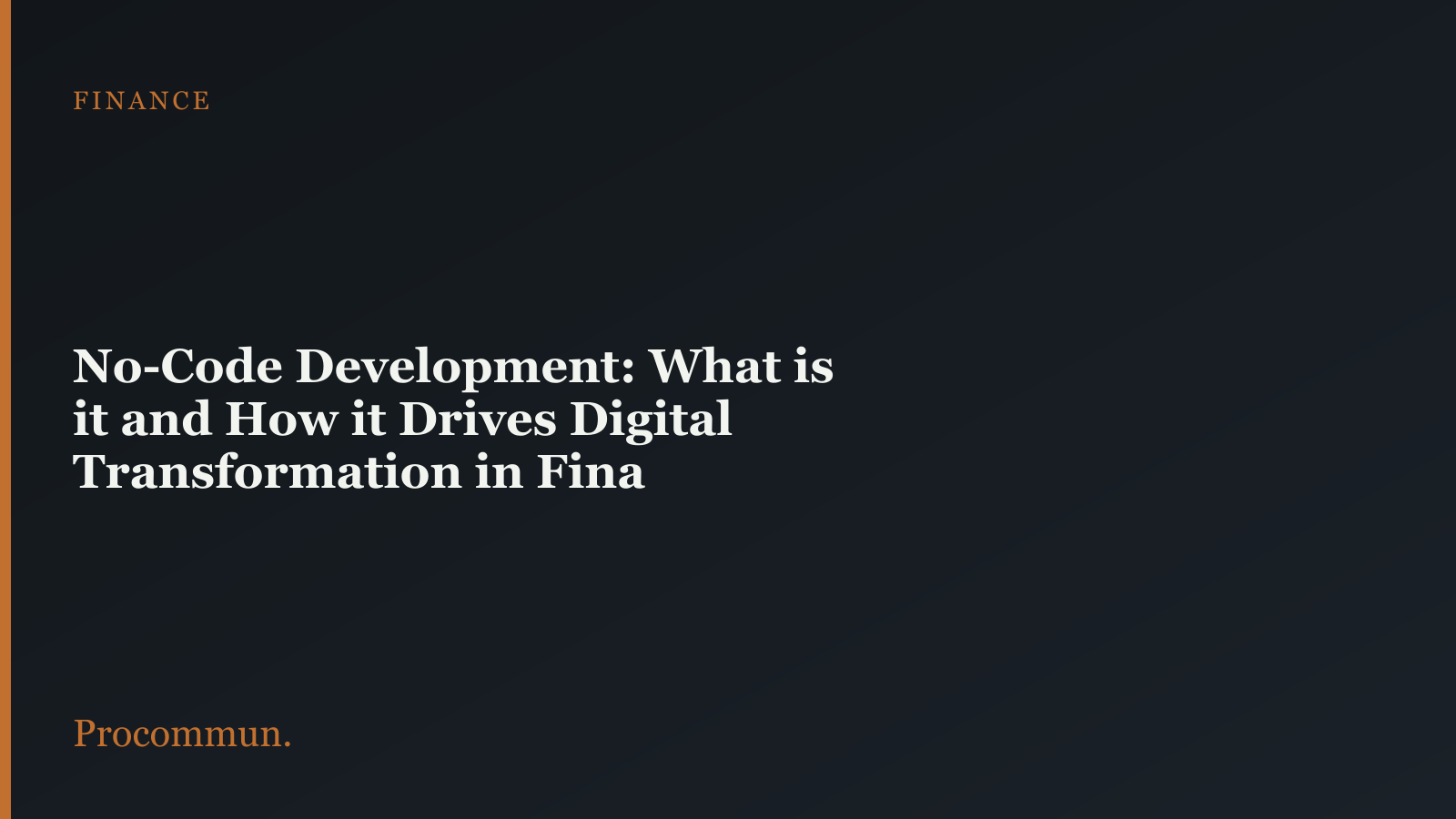 No code development in finance featured image 1