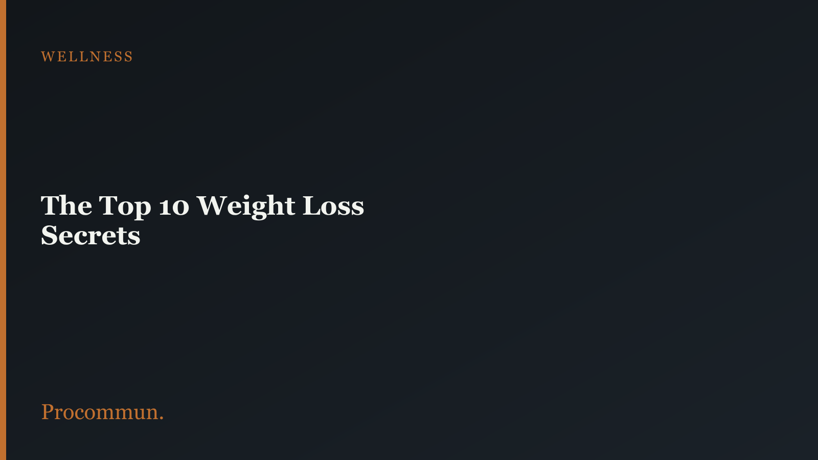 Weight Loss Secrets featured image